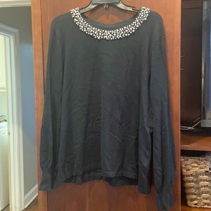 Karl Lagerfield Sweater with Pearl and Bow Detail